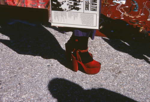 thepieshops:

Aftermath
A woman in red heels holds a copy of Aftermath by the Rolling Stones at a market somewhere in Mexico March 1972
