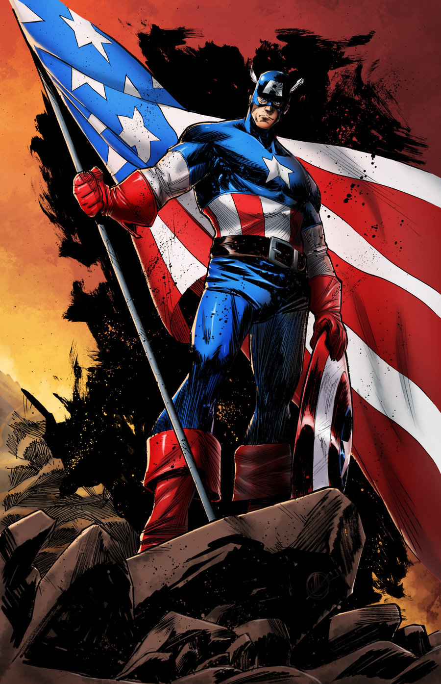 comicsforever:

Captain America // artwork by Matteo Scalera and AsylumComics (2012)
