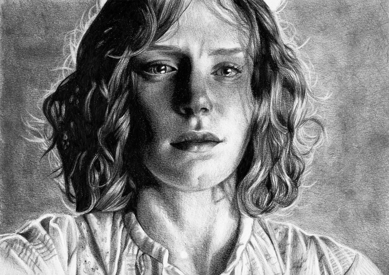 Pencil drawing of Bryce Dallas Howard as Ivy Walker in the movie The Village by Fabienne - tumblr_m8hsyyZOc61qz7t0xo1_1280
