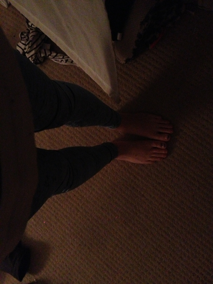 Leggings :3 
Yes I have weird toes :p