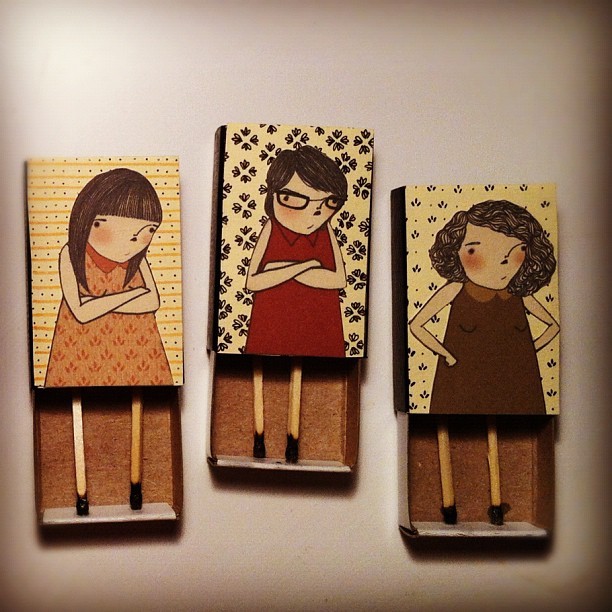 #mailydegnan #art #illustration #miniatures #tinyart #matchboxpeople