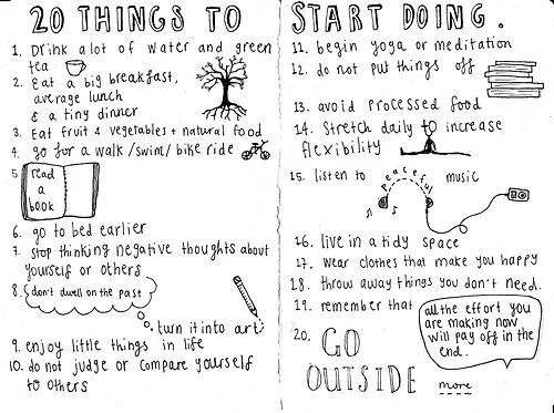 cute, SC-appropriate to-do list (healthy living)