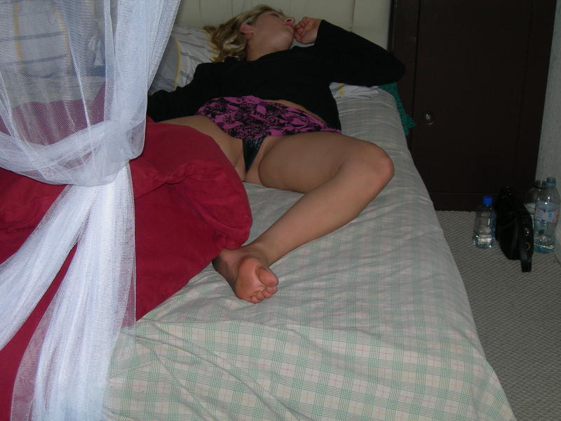 Drunk girl passed out upskirt