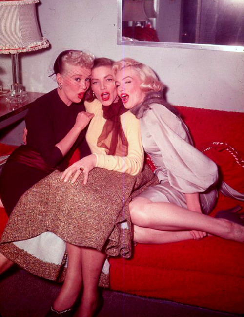 perfectlymarilynmonroe: Marilyn, Bette, and Lauren photographed in 1953. 