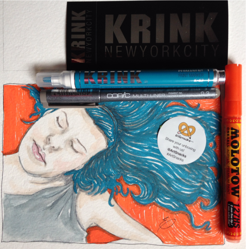 misse51: My first #artsnackschallenge #artsnacks I really had fun. ArtSnacks is like a magazine subscription but instead of a magazine you get 4 or 5 different art products to try out. Learn more about ArtSnacks here.