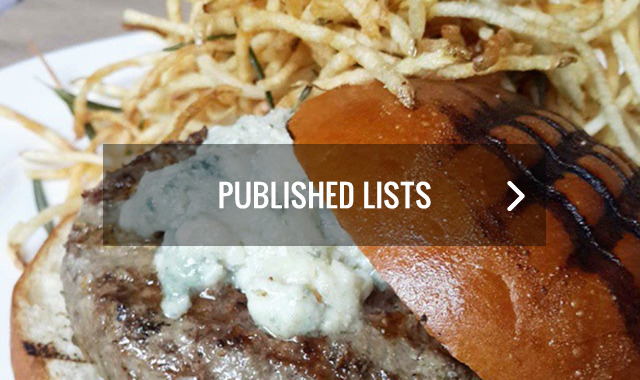 Published dish lists in New York