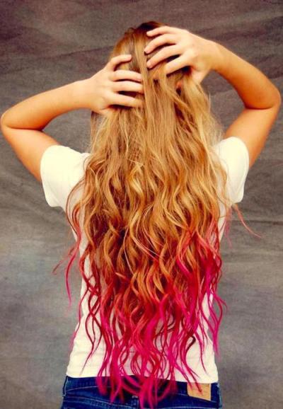 Light burgundy blonde hair
