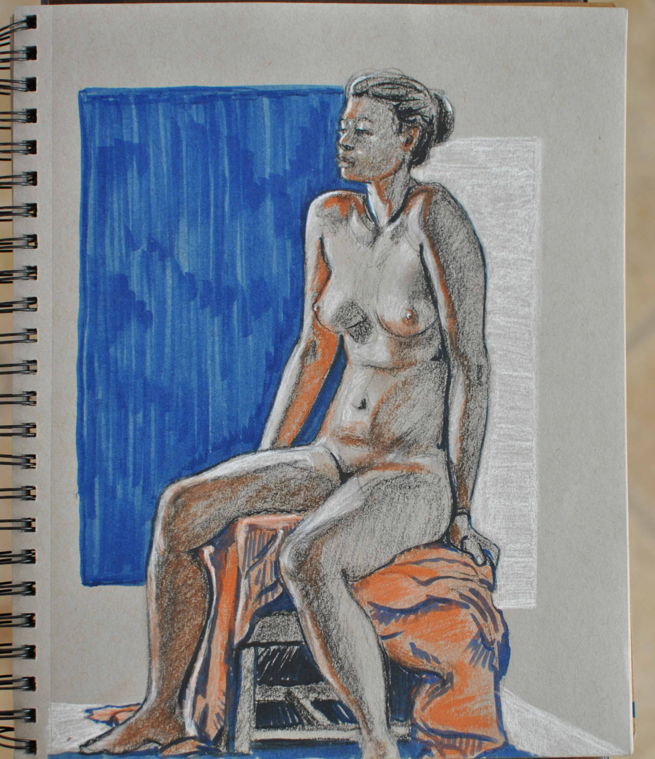 kellygart:figure study using my March artsnacks supplies (plus white charcoal pencil) ArtSnacks is like a magazine subscription but instead of a magazine you get 4 or 5 different art products.Every month we challenge you to create a piece of Art using only the supplies that came in the box.Learn more about ArtSnacks here.
