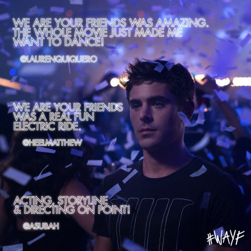 The film that defines a generation. Tweet your #WAYF reviews for a chance to be featured.