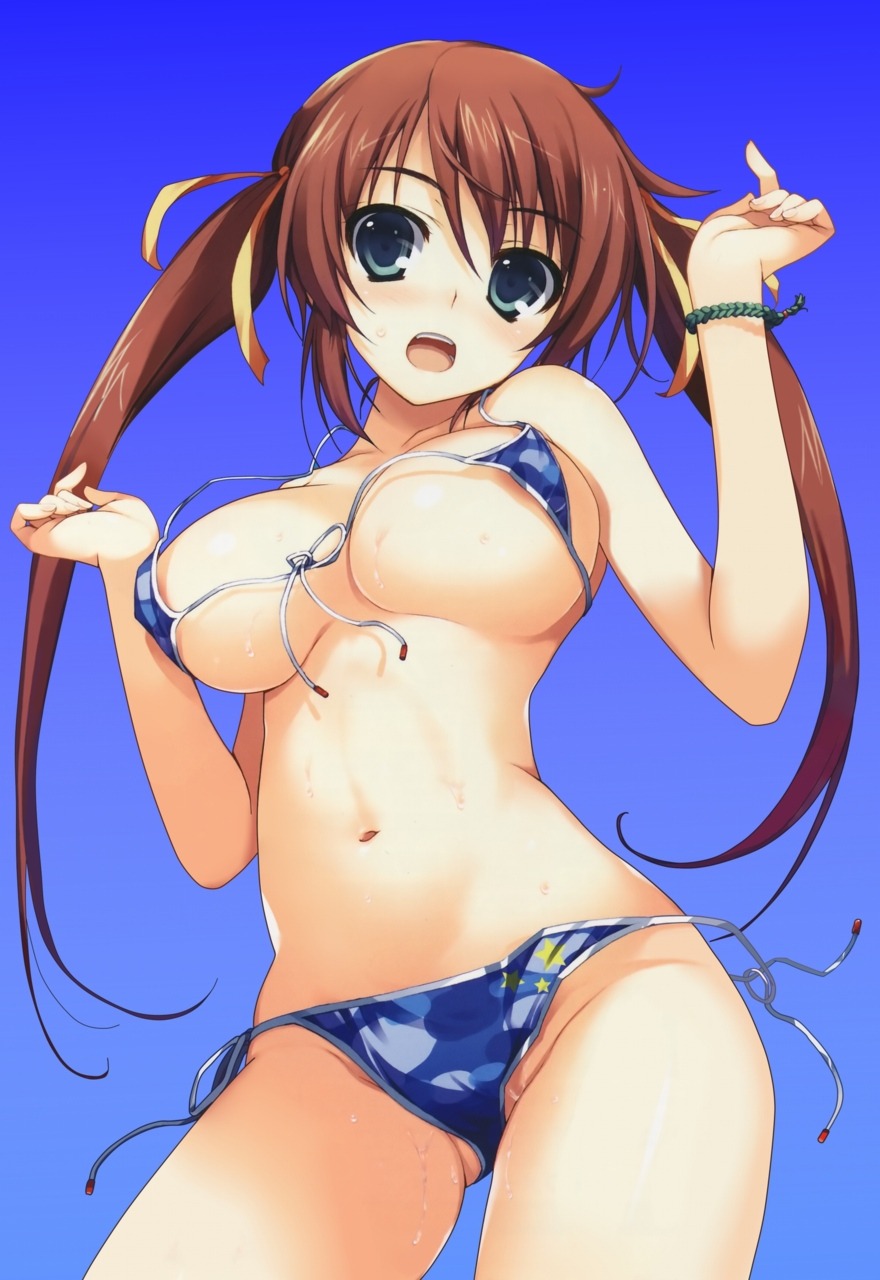 Anime girl big boobs bikinis