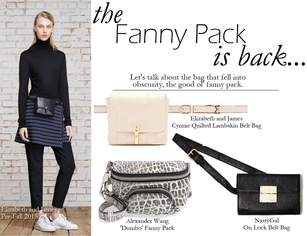 The Fanny Pack is Back! Let's talk about the bag that fell into obscurity, the good ol' fanny pack.