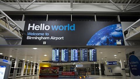 ‘Hello world’ in the terminal.