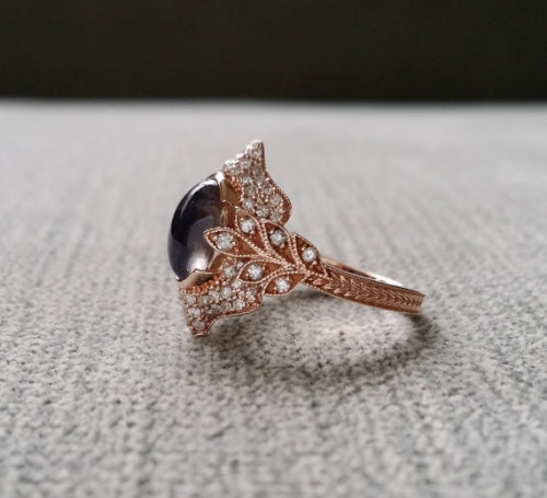 via Antique Iolite Diamond Ring Gemstone Engagement by PenelliBelle )