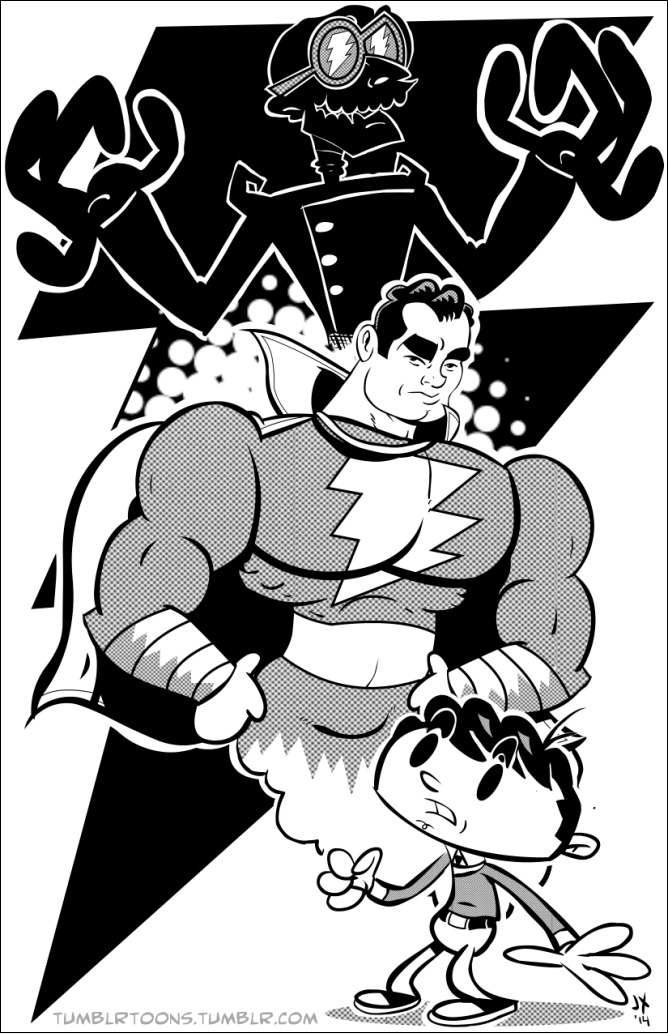 tumblrtoons: http://comicsalliance.com/shazam-comics-alliance-and-friends-celebrate-the-birthday-of-c-c-beck-creator-of-the-original-captain-marvel/?preview=true SHAZAM! My pal Patrick Reed put together a wonderful tribute to the great C.C. Beck, creator of the original Captain Marvel, upon the celebration of what would’ve been his 104th birthday on ComicsAlliance!!! Thanks for inviting me to the party, Patrick! Great work all around! -Jeaux Janovsky 