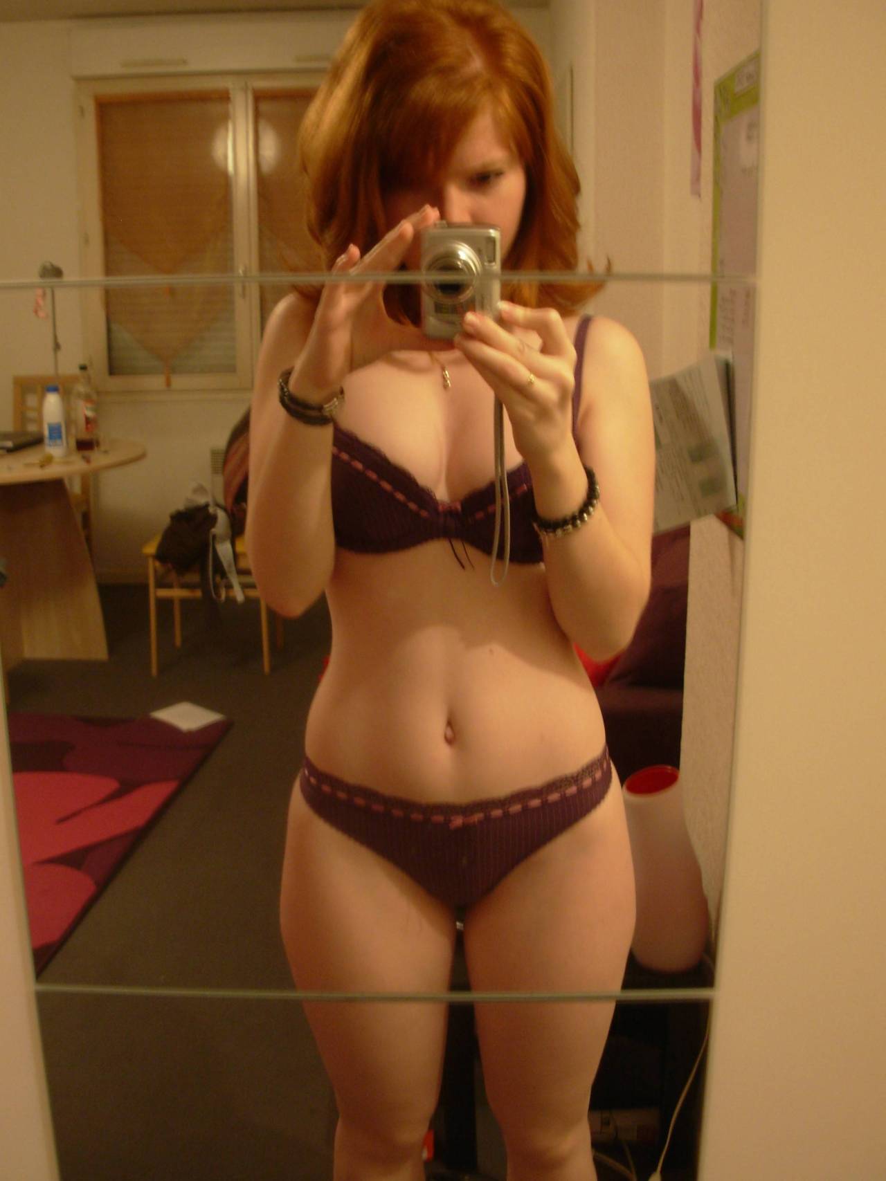 Lingerie mirror selfie babe