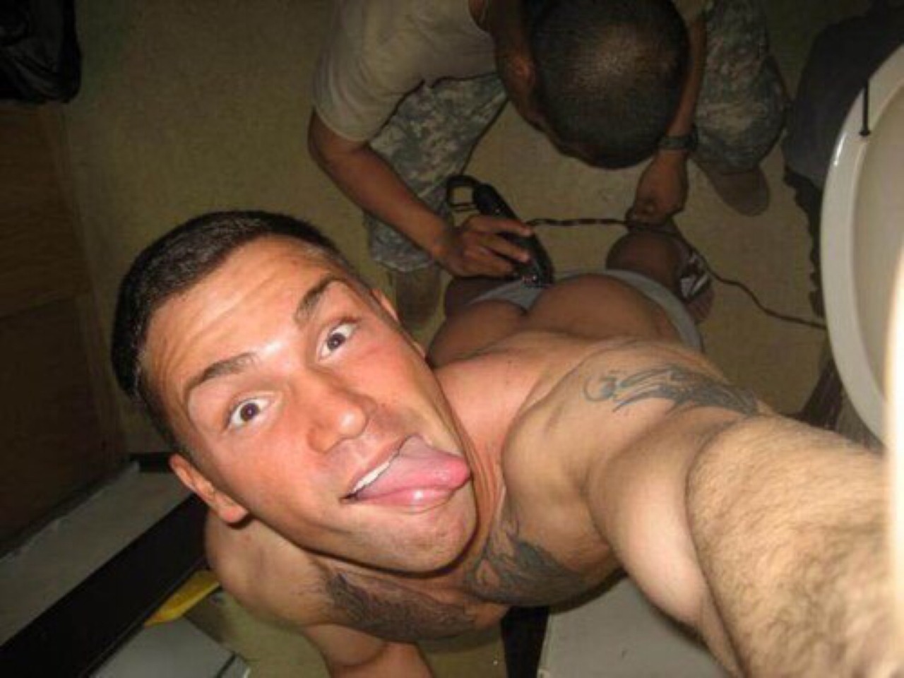 Military men with big cocks