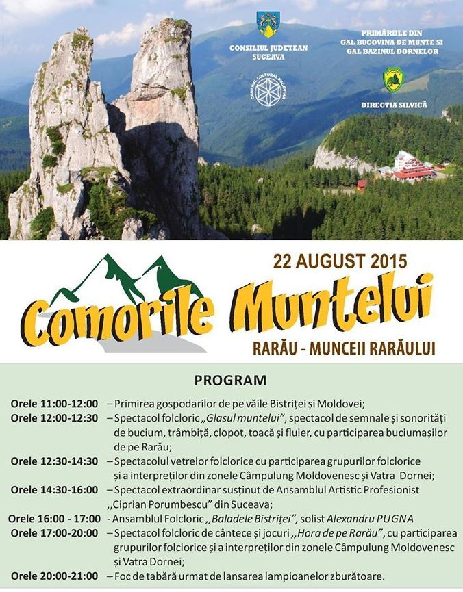 Festivalul „Comorile muntelui” | 22 august 2015, Munceii Rarăului