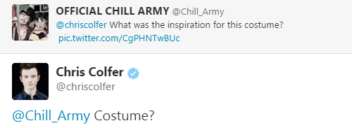 Chris Colfer Tweets - Page 18 Tumblr_nm7pztuL341u88r6co2_500