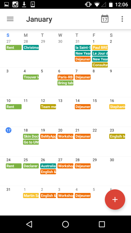 Monthly view 2 on Google Calendar #ui #inspiration #interface #materialdesign #design #android
