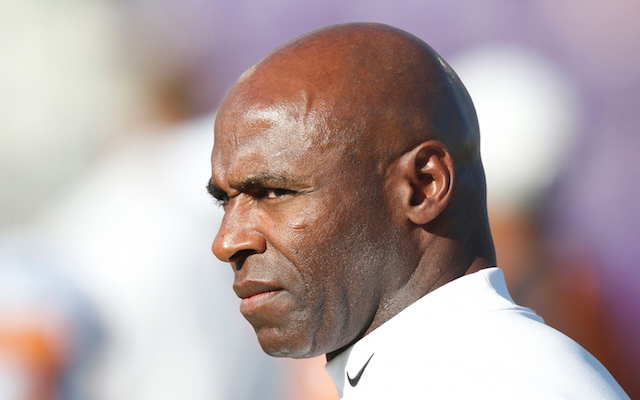 <b>Charlie Strong</b> says he doesn&#39;t &#39;run from anything.&#39; (Getty Images - tumblr_nnqag7EN9r1qem99po1_1280