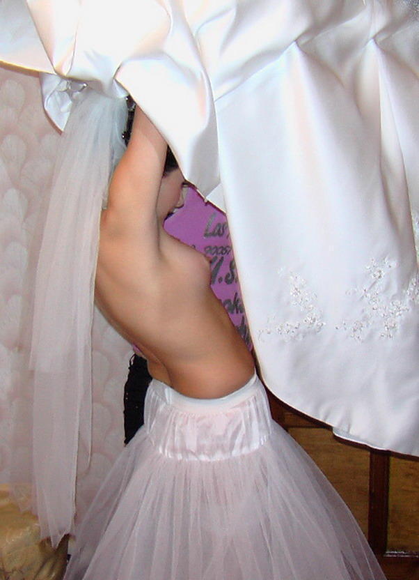 Pantyhose wedding dress upskirts