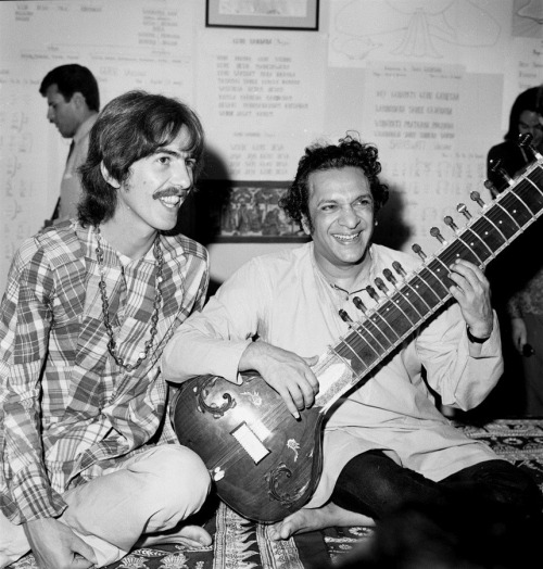 George Harrison and Ravi Shankar, Los Angeles, 6 August 1967