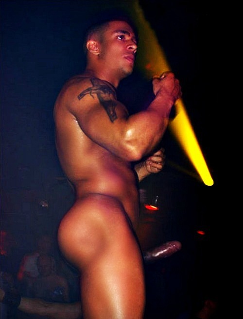 Black muscle nude male strippers