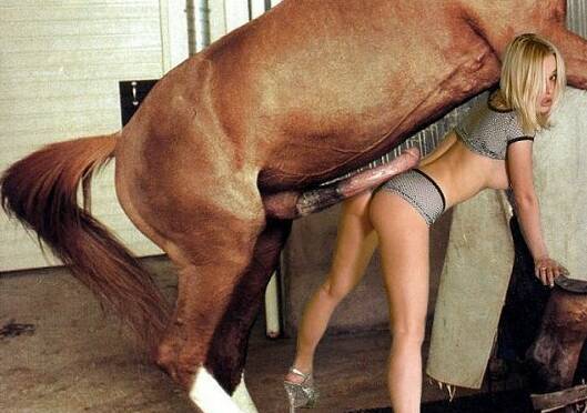 Blonde girl horse sex