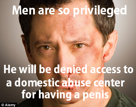 commanderabutt: greekgodsforsocialjustice: anti-feminism-pro-equality: misplacedducksfan: anti-feminism-pro-equality: 40% of domestic abuse victims are male Not anti-feminism. Feminism fights gender roles, gender norms. Gender roles say that men aren’t allowed to be hurt, emotional, and god forbid they get beat up by women. Feminists don’t want that for men. That’s saying that all the “stereotypes” of femininity are weak and not to be desired. Feminist goals would allow for men to get treatment and help at abuse centers. then explain why feminists threatened an all male domestic abuse shelter with bomb threats until they shut themselves down. I am also fairly sure afterwards, feminists purchased it and turned it into an all women’s shelter. Yo, feminists fought to close the only male shelter within fifty miles of my area, which directly contributed to my brother’s death at the hands of his abusive wife. So don’t even try to tell me that feminists care about men. Because in the majority of cases, that’s not true. ~Persephone If feminists want to keep claiming they “help men too”, they really need to step their game up. I love how feminism fights “violence against women” directly, but when it comes to men, it’s just “we’re, uh, fighting gender roles!” Because they know men aren’t being fought for directly. And even the ones that do claim there’s direct activism almost never provide examples. Also, many domestic violence policies basically amount to “the man is the abuser, and the woman was just defending herself”. You’re not going to fix that by just addressing women’s gender roles. Also, “abuse is violence against women”. Sound familiar? Elsewhen: http://sweetpeachikadee.tumblr.com/post/88021490398/conservanerdy-equality-not-revenge