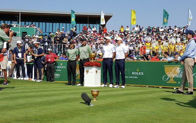 Dustin Johnson and Jordan Spieth were lights out early. (Twitter/PresidentsCup)