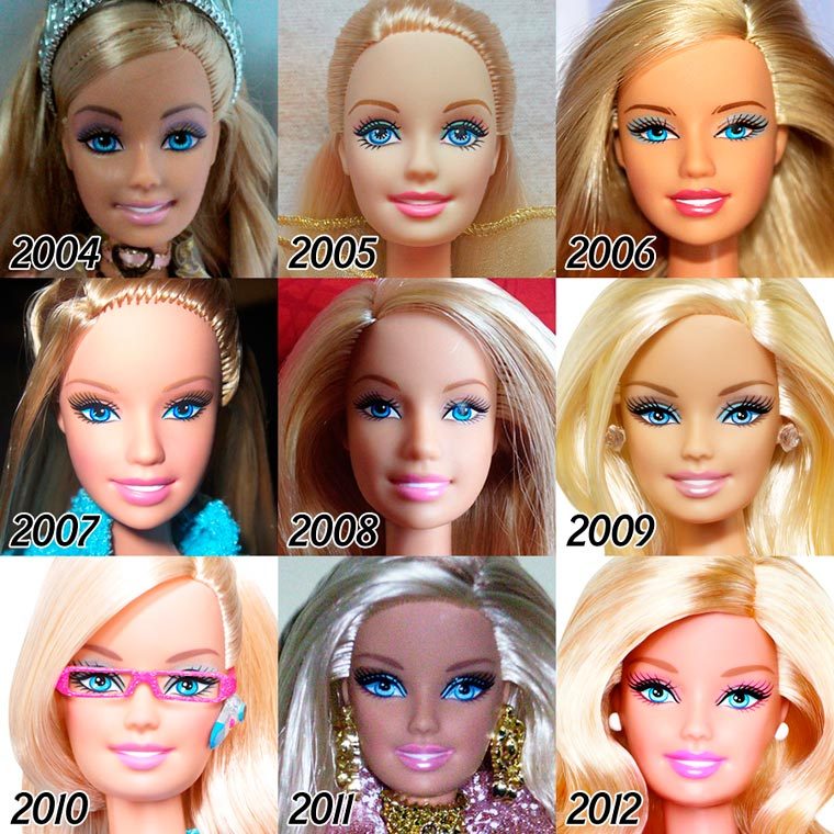 Overeenkomend Foto Stevig De evolutie van Barbie (1959-2015) in 57 foto's