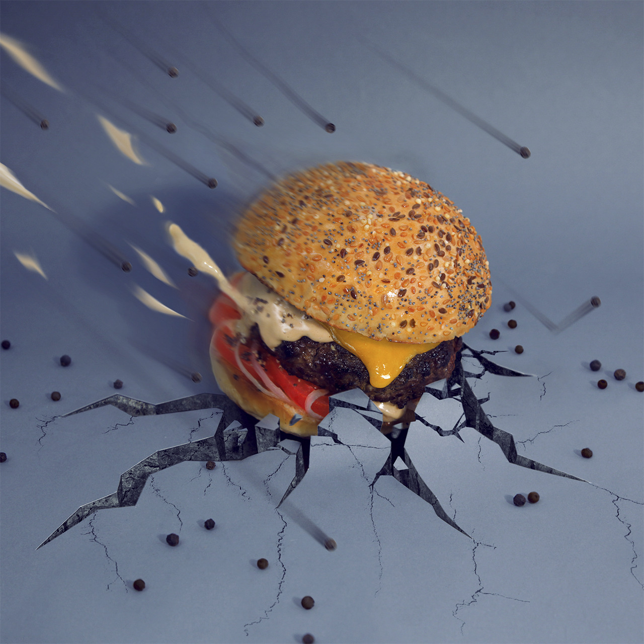 The Pepper. Deuxième des huit burgers de la nouvelle carte du Drugstore Burger House réinterprété par Fat &amp; Furious Burger. À découvrir au Publicis Drugstore. 133, Avenue des Champs Élysées, 75008 Paris