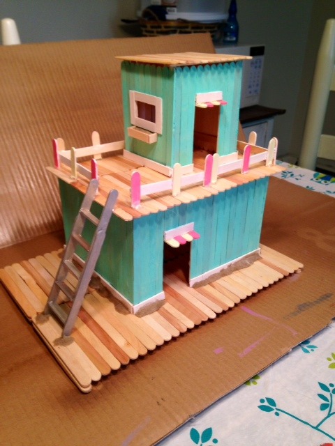 popsicle stick house for hamster