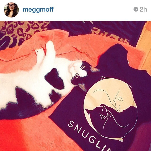 &lsquo;SNUGLIFE&rsquo; shirts are starting to be delivered! Post a photo of your shirt + your cat and tag @iamthegreatwent + @cattownoakland or #snuglife #cattowncafe when you get yours!