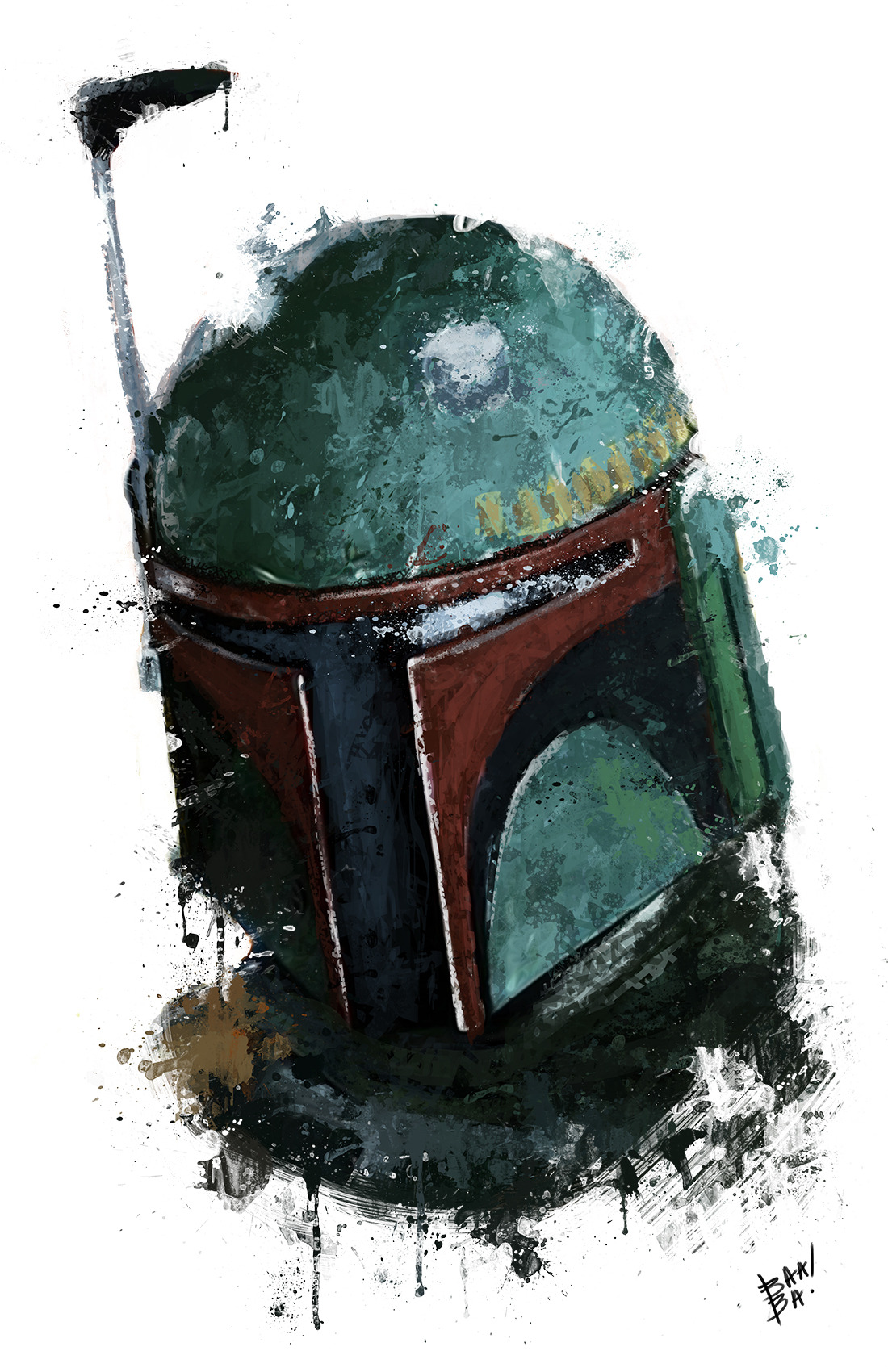 A Boba Fett painting I did. You can purchase this piece and more at my etsy. https://www.etsy.com/shop/ArtofAnthonySalinas