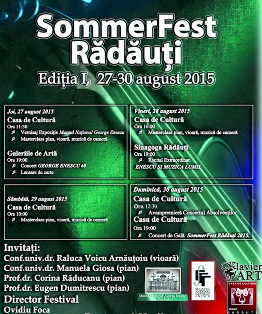SommerFest Rădăuţi | ediţia I, 27-30 august 2015