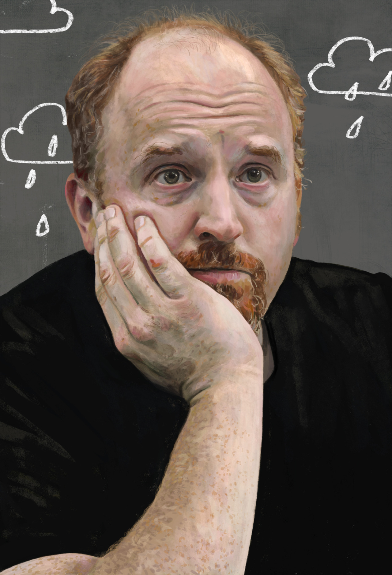 Louis C.K.   more of my portraits and illustrations here :  ciaran-m