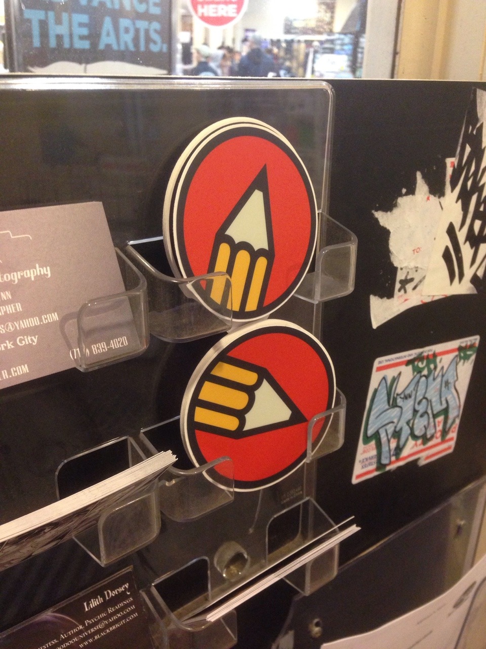 Sticker drop at Blick Art Materials on Bond St, New York, NY 10012 Take only what you need!
