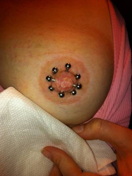Girls with nipple piercings