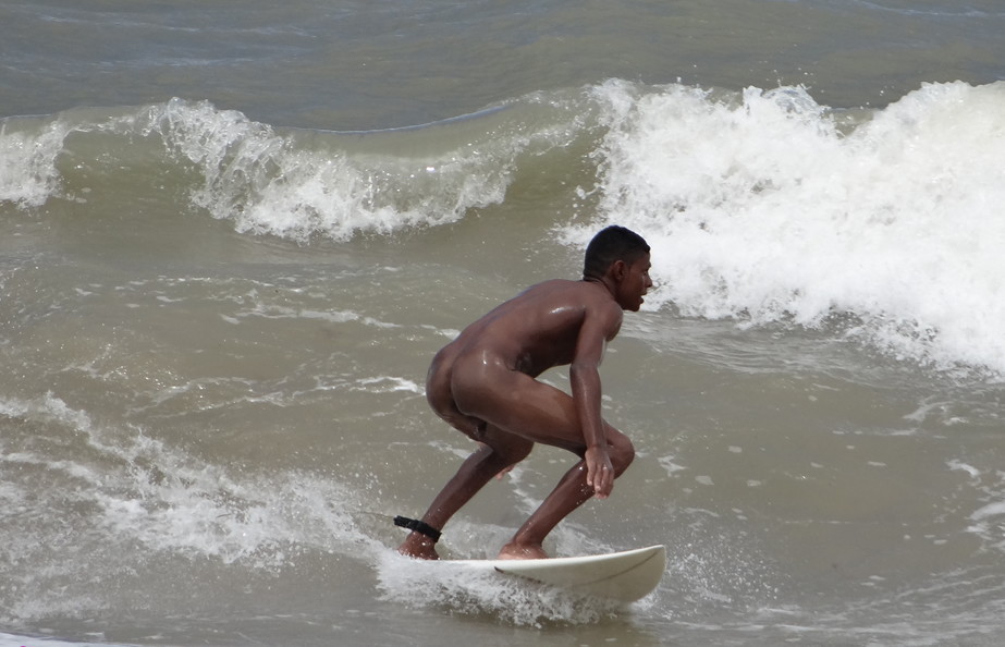 naked surfer