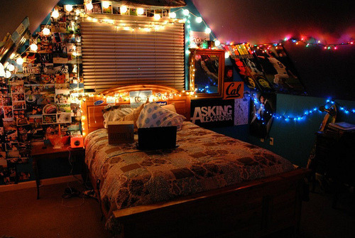 lights christmas bed room