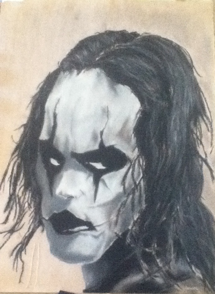 tumblrtoons:http://tinyurl.com/owae8r3 Wow. Brandon Lee, who starred in The Crow would’ve been 50 years old today! RIP Brandon. Here’s a 22 year old art piece I made back in high school. Follow: https://www.facebook.com/jeauxland