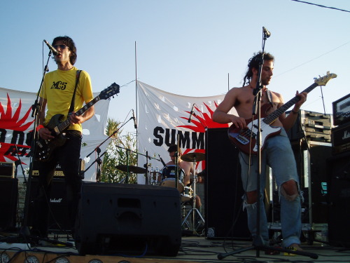 Allmighty drunk ultra roll and energy punks Semen Of The Sun at Antiparos Summer Rock Festival(2005)