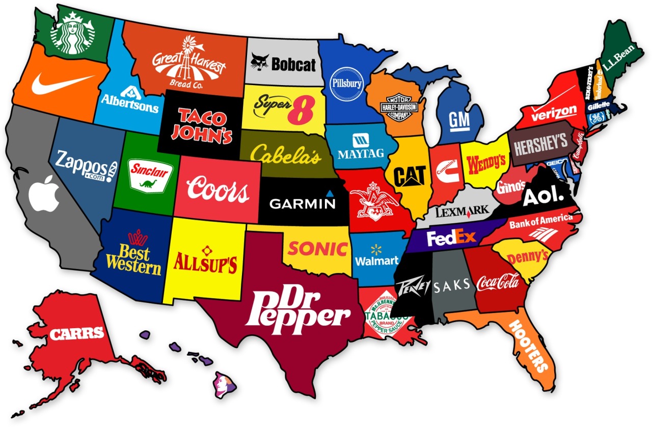 Famous brands from each state