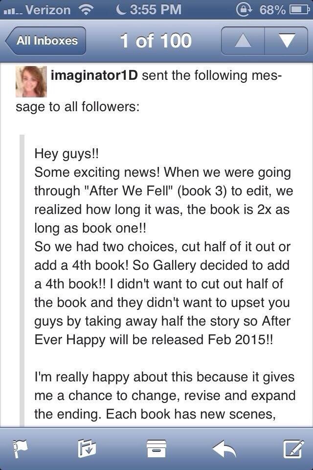 And you’re still convinced she isn’t doing this for greed? She’s just baiting to get more money out of you all. Oh please, a fourth book isn’t even necessary. And plus the title doesn’t even make sense. Seriously? Are you trying to make yourself more of a laughingstock to the writing world? Don’t expect anyone to take you seriously honey.