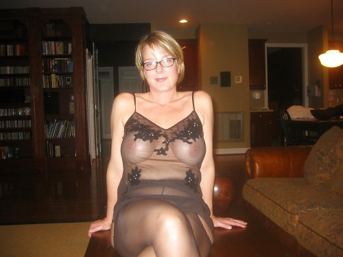 Mom wearing see through lingerie