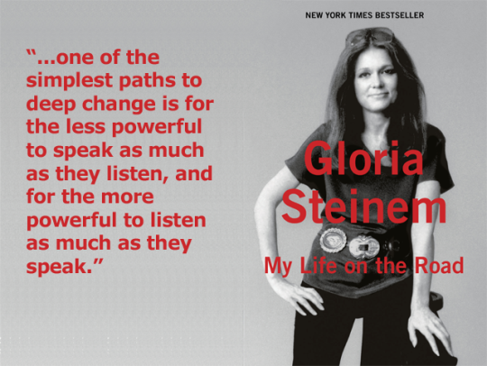 Quote Gloria Steinem My life on the Road
