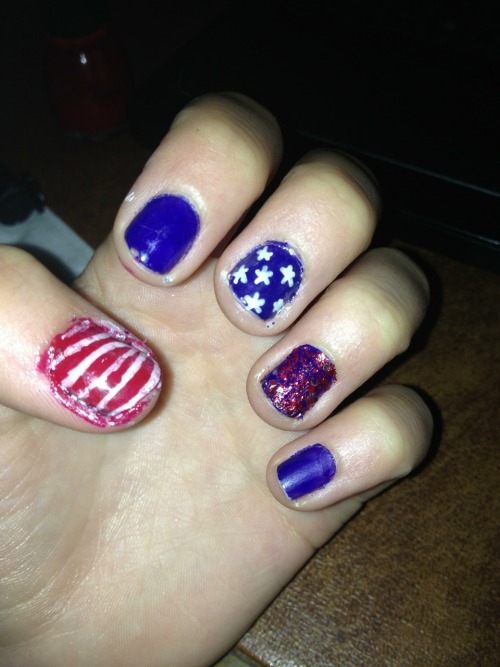 fourth of july nails on Tumblr