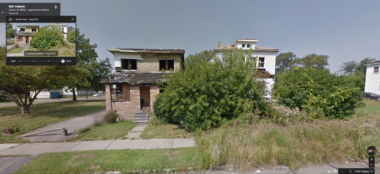 The house on the right sold for $71,500 in 2006. It was tax foreclosed several years later.