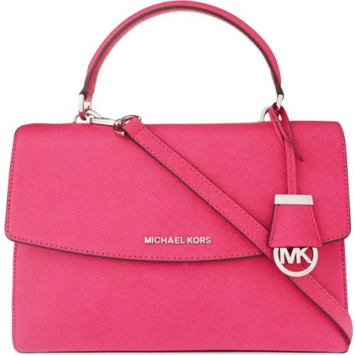 MICHAEL MICHAEL KORS Ava medium Saffiano leather satchel liked on ...